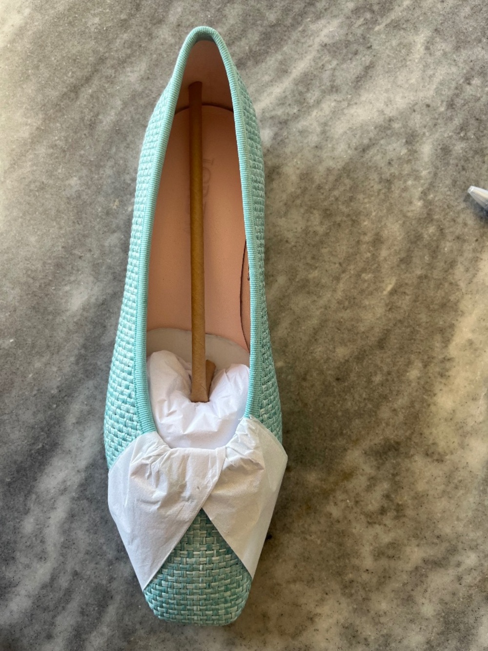 J. Crew - Square Toe Ballet (Sea Sky) in Flat Weave (sz 9.5) - New w/Box